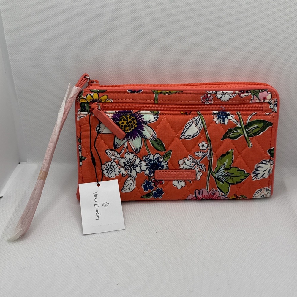 Vera Bradley RFID Georgia Wallet Coral Floral Pattern 21206-148 NWT